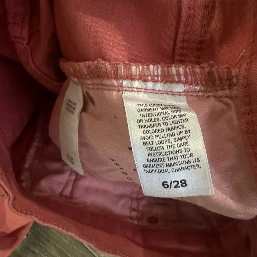 Lucky Brand High Rise Crop Coral Jeans
